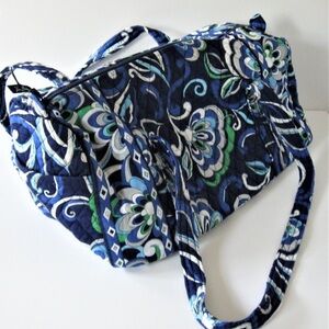 Vera Bradley Mediterrian Duffle Bag large 2 handles side pocket
